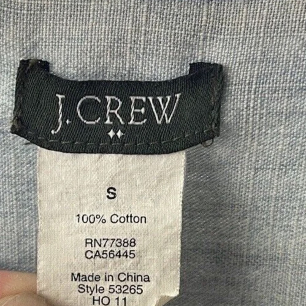 J. Crew Shirt Dress Women’s S Light Blue Cotton Denim Button Up - Picture 9 of 9